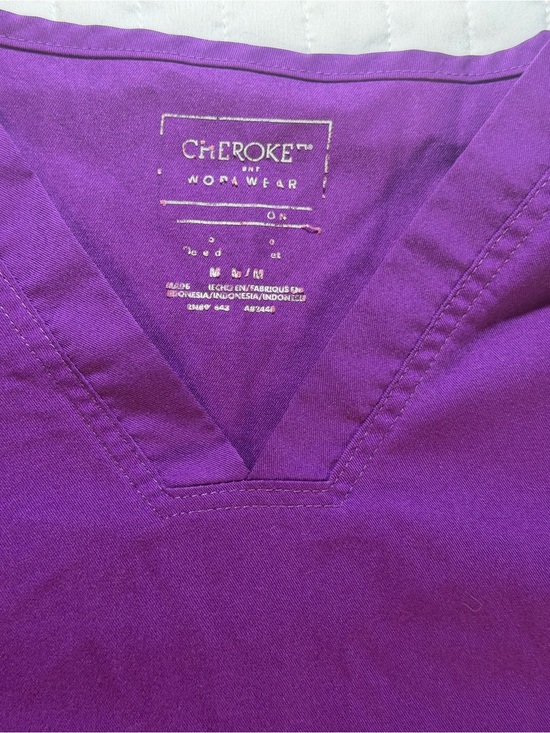 Cherokee Other - Cherokee Workwear Purple Scrub Set Women's Medium Top Medium Petite Pants Cargo